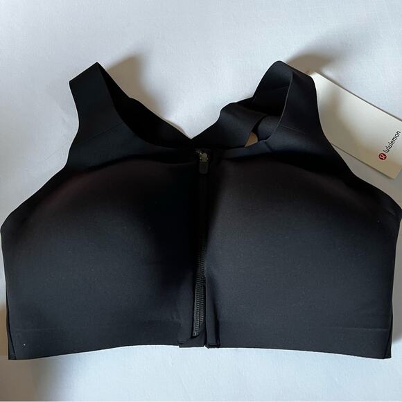 Lululemon Enlite Front-Zip Bra High Support 32DD 32E black new with tags - Picture 1 of 6